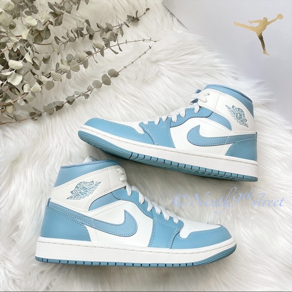 Jordan 1 Mid Sail Worn Blue UNC PRICE FIRM - Picture 3 of 13